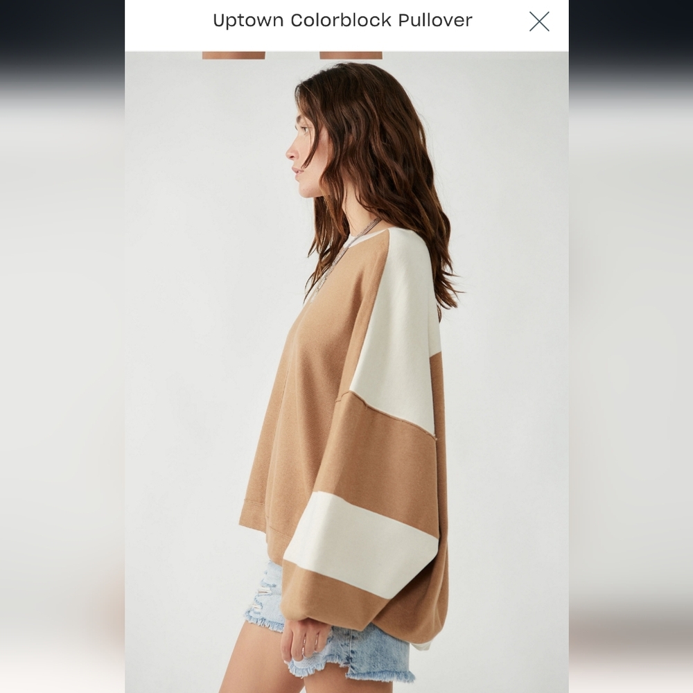 New Free People Uptown ColorblockPullover Size XS & Size S - Picture 11 of 13